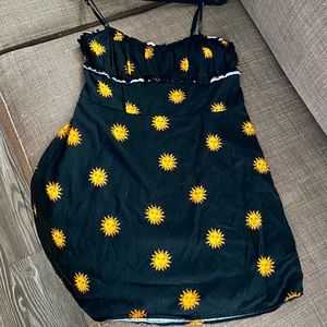 Women's Black Urban Outfitters By The Sea Printed Mini Dress - L